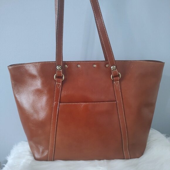 Patricia Nash studded leather large tote EUC - Picture 2 of 7